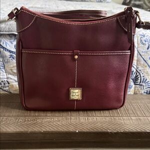 Dooney & Bourke Wine Leather Shoulder Bag